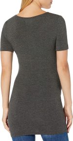 Essentials Women's Maternity Short-Sleeve Rouched V-Neck T-Shirt, Pack of 2 - Image 3